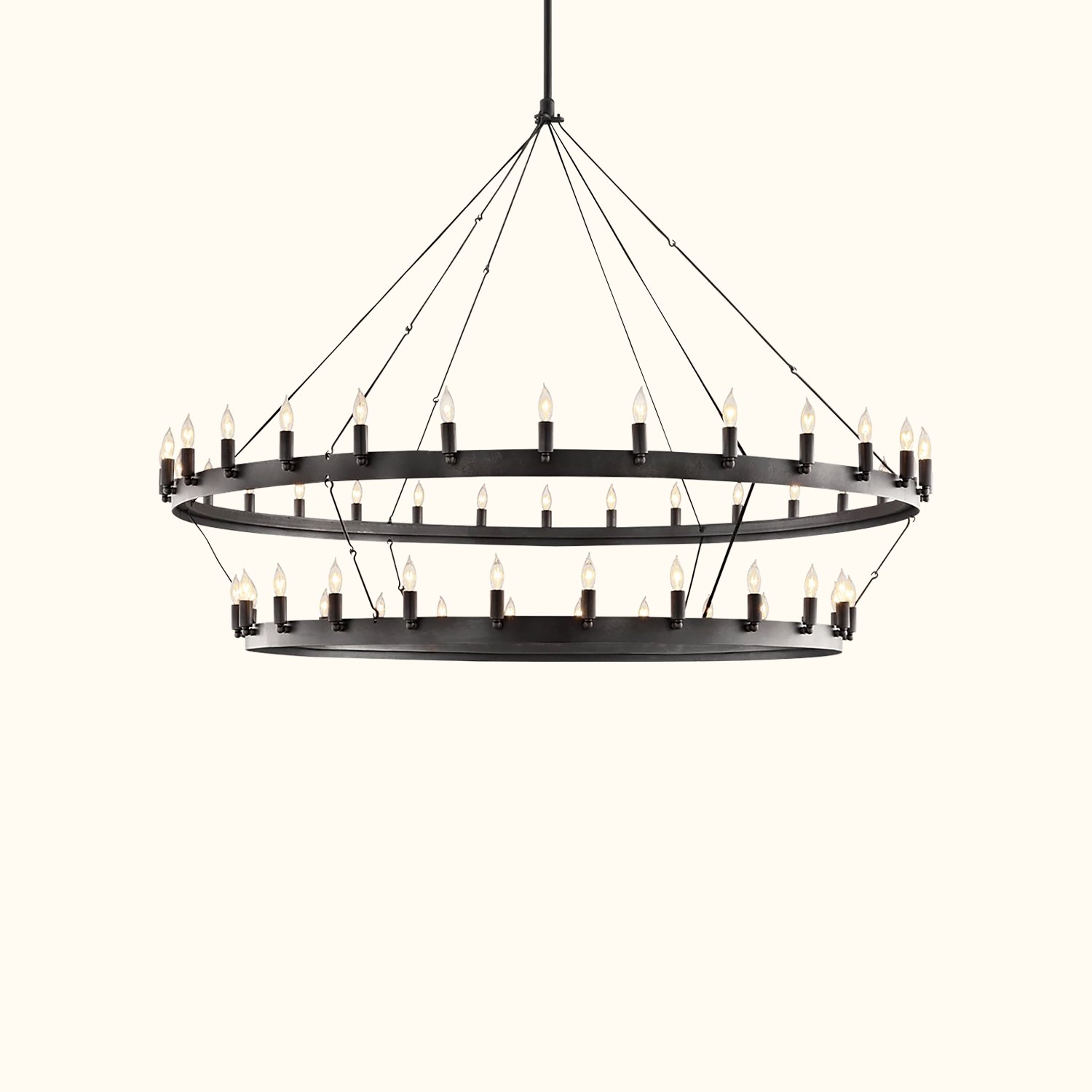 Camino Vintage Candelabra Two-Tier Chandelier - Image 4