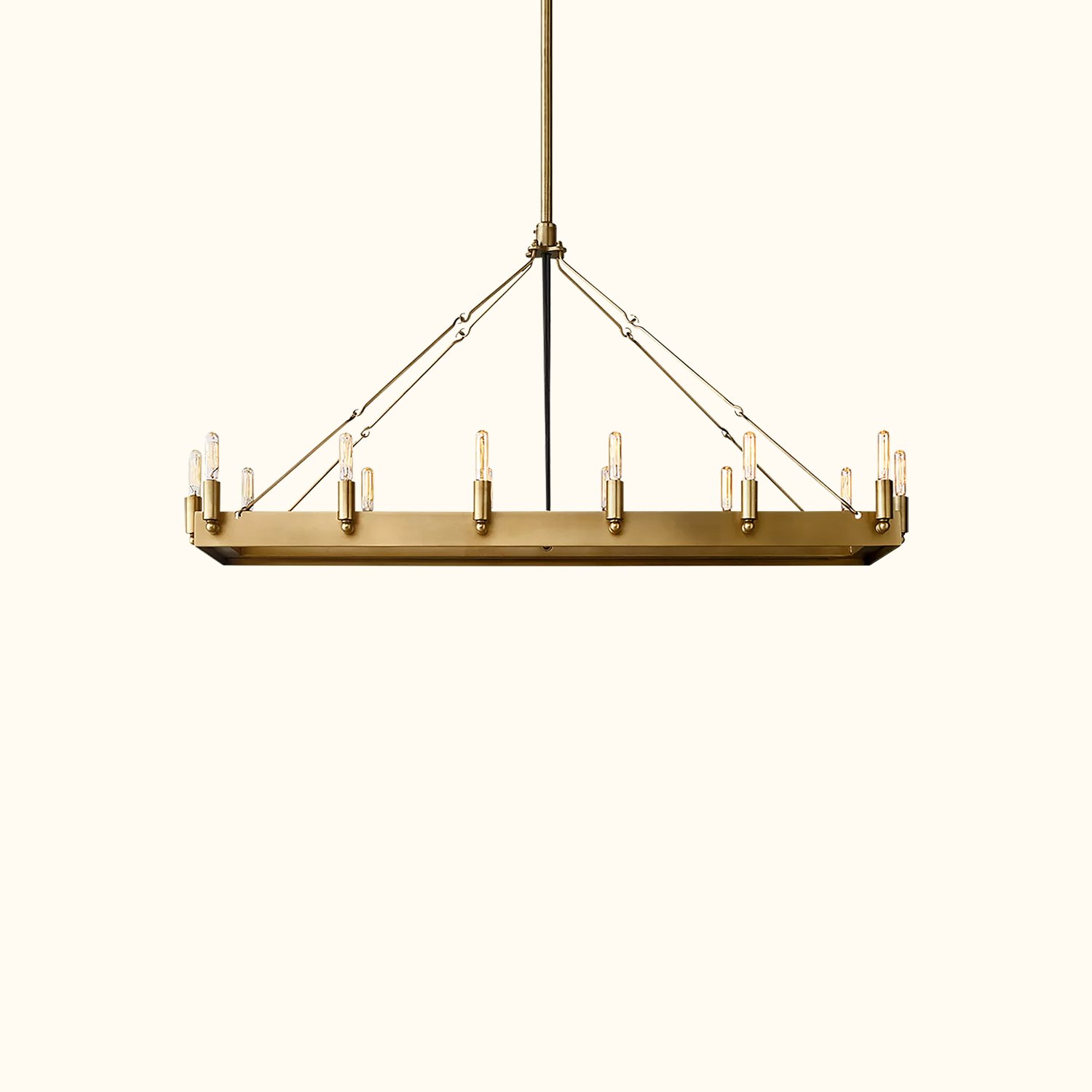 Camino Vintage Filament Rectangular Chandelier - Image 3