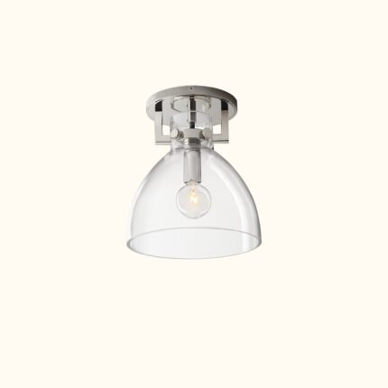 Machinist Glass Cloche Flushmount