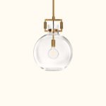 Machinist Glass Globe Pendant Light