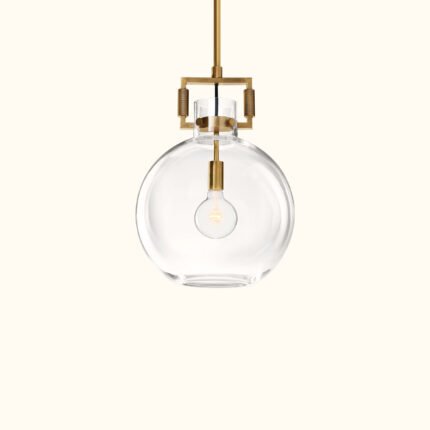 Machinist Glass Globe Pendant Light