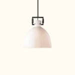 Machinist Milk Glass Cloche Pendant Light - Image 3