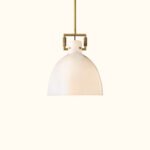 Machinist Milk Glass Cloche Pendant Light - Image 4