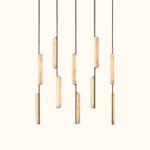 Audubon Alabaster Linear Chandelier