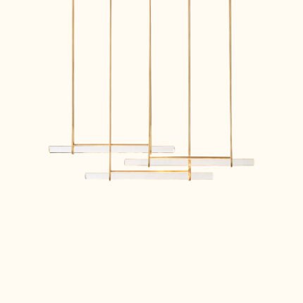 Audubon Crystal Triple Bar Linear Chandelier